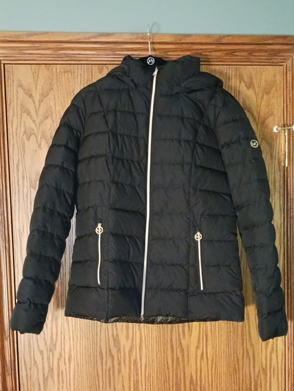 Women's Michael Kors Packable Down Fill Hooded Full Zip Coat/Jacket